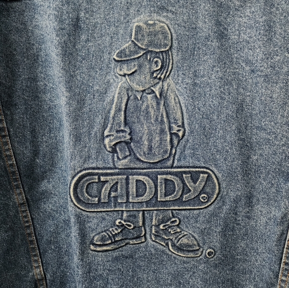 Vintage CADDY Denim Jacket Men Size XL Customized Jean Made In USA - Picture 3 of 3